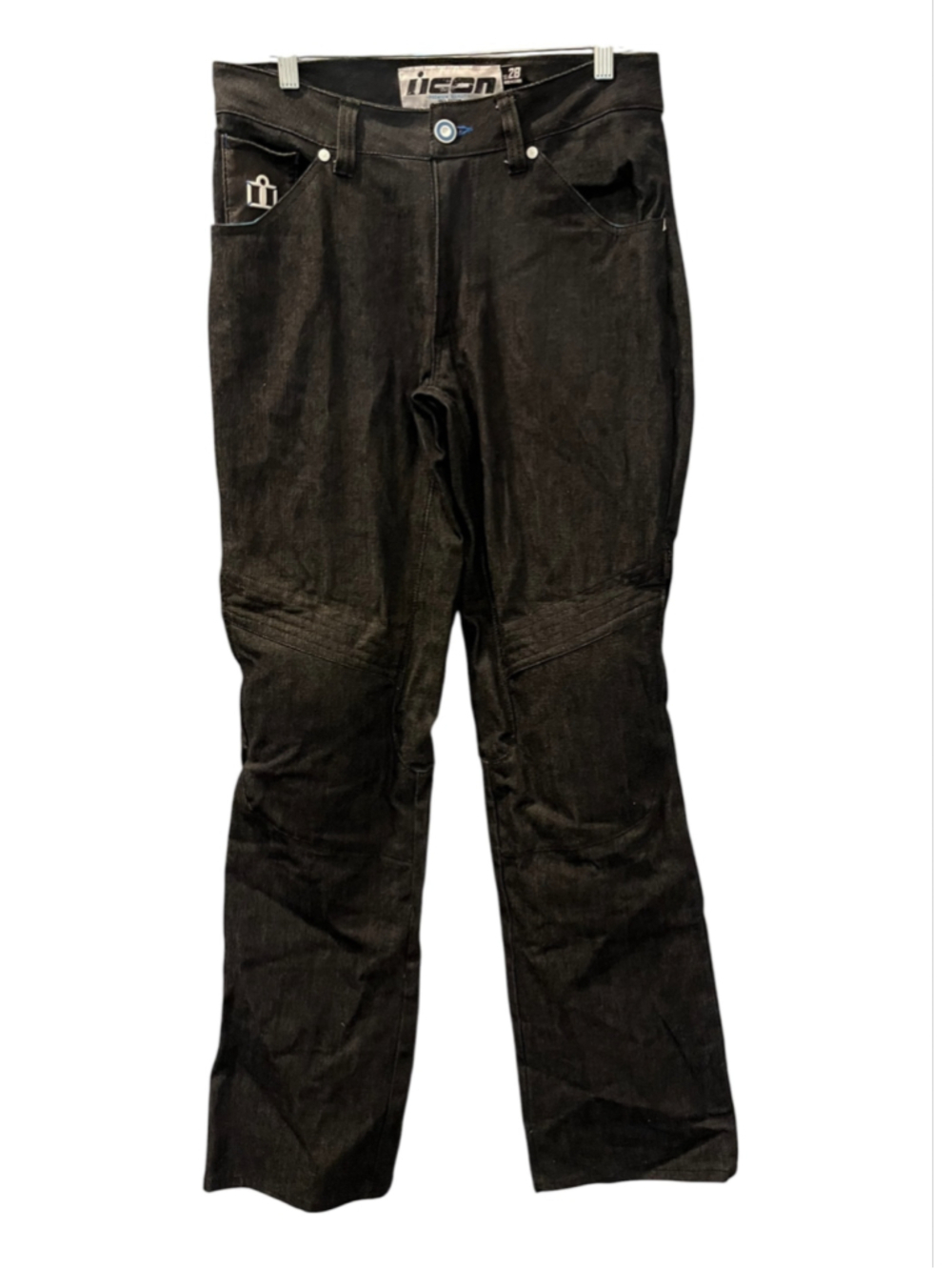 Icon Hooligan Motorcycle Riding Jeans Pants Black Size 28 Armor Cordura Air Mesh